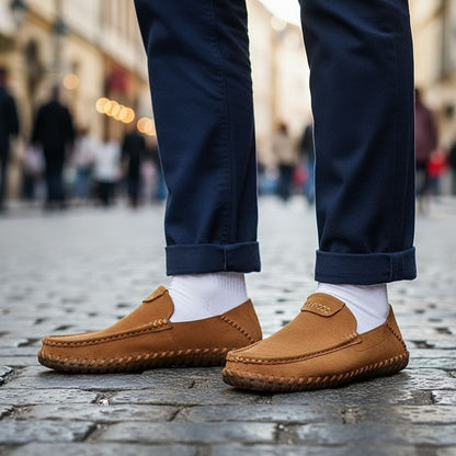 Rowan Suede Loafers with Cushioned Insole and Lightweight Design for Everyday Comfort - The Southern AtelierSKU_1791063081846_66