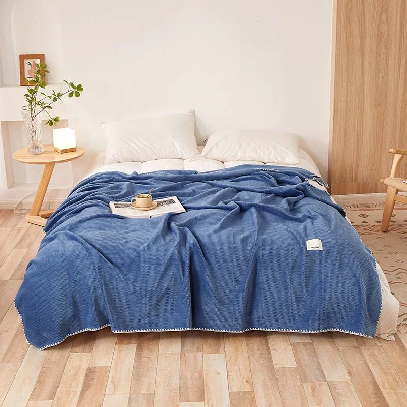 Rowan Waffle Knit Blanket with High-Density Weave for Extra Warmth and Comfort - The Southern AtelierSKU_1791062635891_262