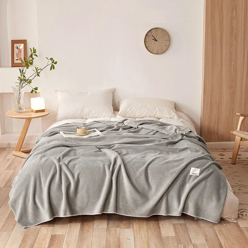 Rowan Waffle Knit Blanket with High-Density Weave for Extra Warmth and Comfort - The Southern AtelierSKU_1791062635891_36