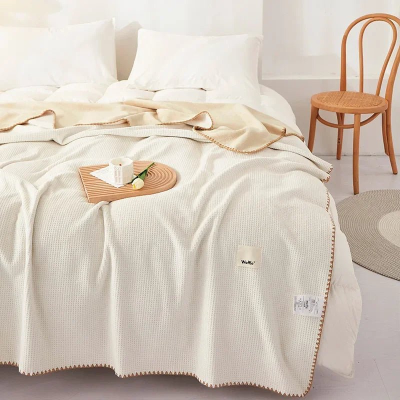 Rowan Waffle Knit Blanket with High-Density Weave for Extra Warmth and Comfort - The Southern AtelierSKU_1791062635891_940