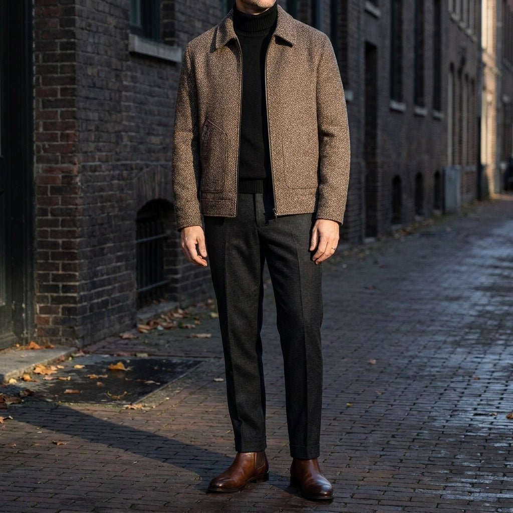 Rowan Wool-Blend Knit Relaxed Fit Full-Zip Jacket with Soft Lining for Autumn-to-Winter Layering - The Southern AtelierSKU_1791062445444_509