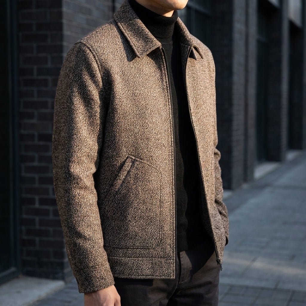 Rowan Wool-Blend Knit Relaxed Fit Full-Zip Jacket with Soft Lining for Autumn-to-Winter Layering - The Southern AtelierSKU_1791062445444_509