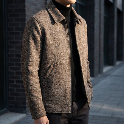 Rowan Wool-Blend Knit Relaxed Fit Full-Zip Jacket with Soft Lining for Autumn-to-Winter Layering - The Southern AtelierSKU_1791062445444_509