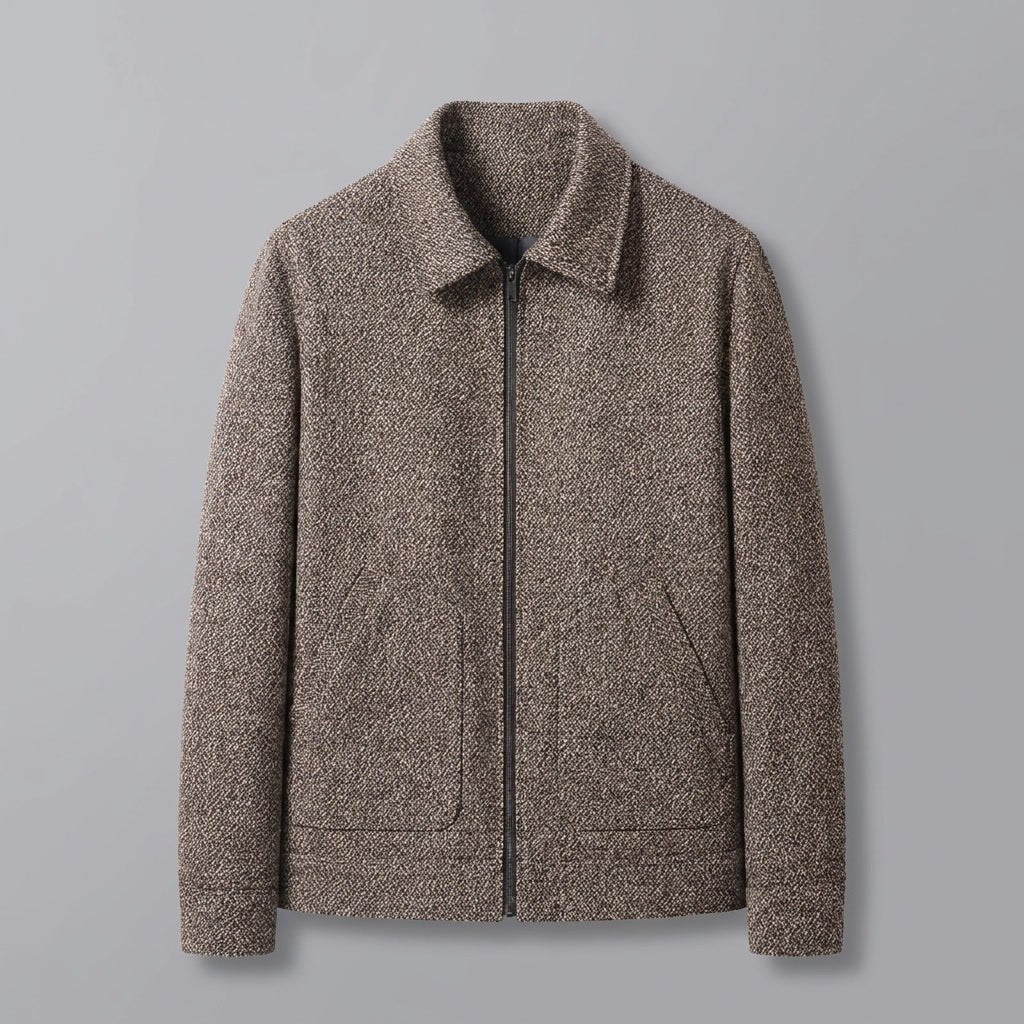Rowan Wool-Blend Knit Relaxed Fit Full-Zip Jacket with Soft Lining for Autumn-to-Winter Layering - The Southern AtelierSKU_1791062445444_509