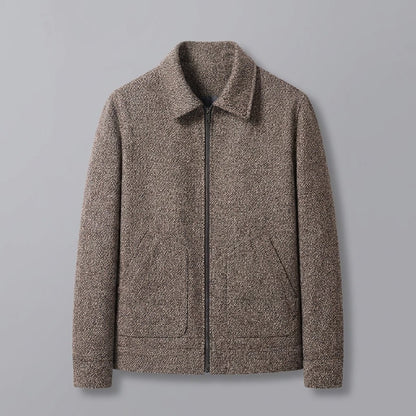 Rowan Wool-Blend Knit Relaxed Fit Full-Zip Jacket with Soft Lining for Autumn-to-Winter Layering - The Southern AtelierSKU_1791062445444_509