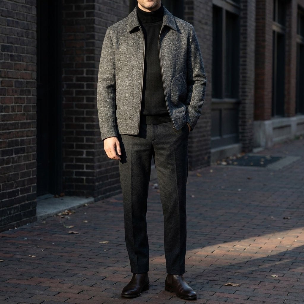 Rowan Wool-Blend Knit Relaxed Fit Full-Zip Jacket with Soft Lining for Autumn-to-Winter Layering - The Southern AtelierSKU_1791062445444_649
