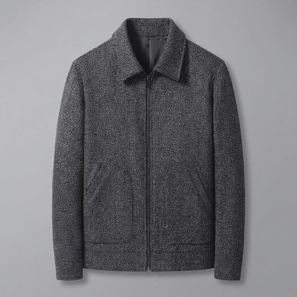 Rowan Wool-Blend Knit Relaxed Fit Full-Zip Jacket with Soft Lining for Autumn-to-Winter Layering - The Southern AtelierSKU_1791062445444_649