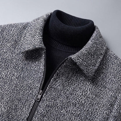 Rowan Wool-Blend Knit Relaxed Fit Full-Zip Jacket with Soft Lining for Autumn-to-Winter Layering - The Southern AtelierSKU_1791062445444_789