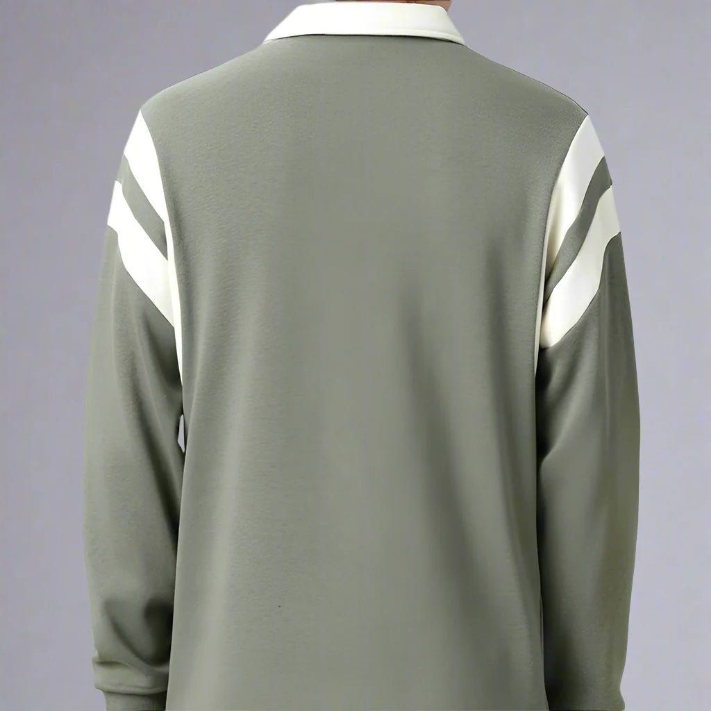 Rowan Zip-Front Long-Sleeve Polo in Soft Breathable Cotton Blend for Comfortable Everyday Wear - The Southern AtelierSKU_1791063463391_48