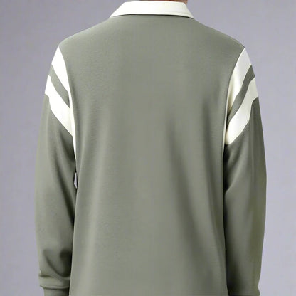 Rowan Zip-Front Long-Sleeve Polo in Soft Breathable Cotton Blend for Comfortable Everyday Wear - The Southern AtelierSKU_1791063463391_48