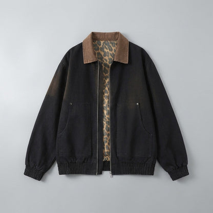 Rowan Zip-Front Workwear Jacket in Heavy-Duty Cotton with Vintage Wash for City Layering - The Southern AtelierSKU_1791063872546_775