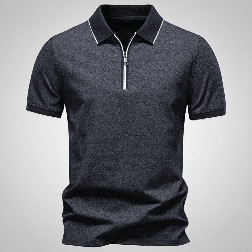 Rowan Zip Polo in Breathable 4-Way Stretch Cotton Blend with Moisture Wicking and Tailored Fit - The Southern AtelierSKU_1791062794244_47