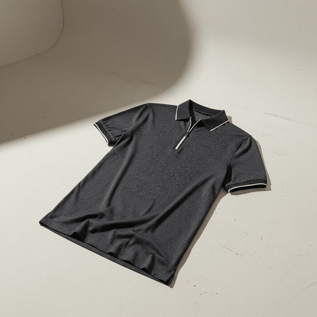 Rowan Zip Polo in Breathable 4-Way Stretch Cotton Blend with Moisture Wicking and Tailored Fit - The Southern AtelierSKU_1791062794244_47
