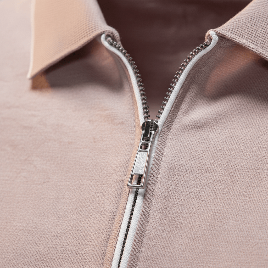 Rowan Zip Polo in Breathable 4-Way Stretch Cotton Blend with Moisture Wicking and Tailored Fit - The Southern AtelierSKU_1791062794245_769