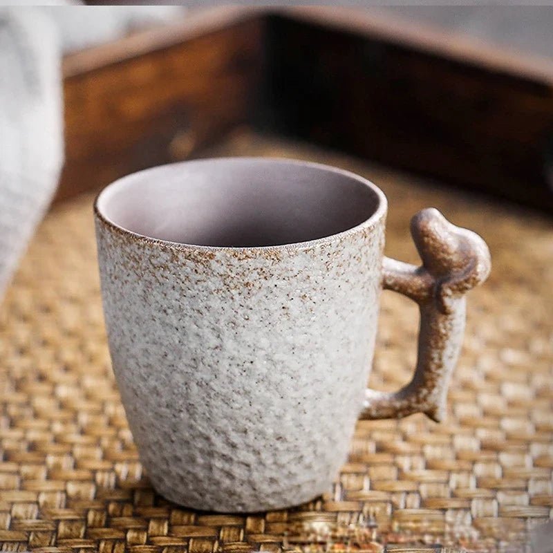 Scout Espresso Mug in Handcrafted Porcelain with Textured Exterior and Dog-Themed Handle, 80 mL Capacity - The Southern AtelierSKU_1791063492435_10