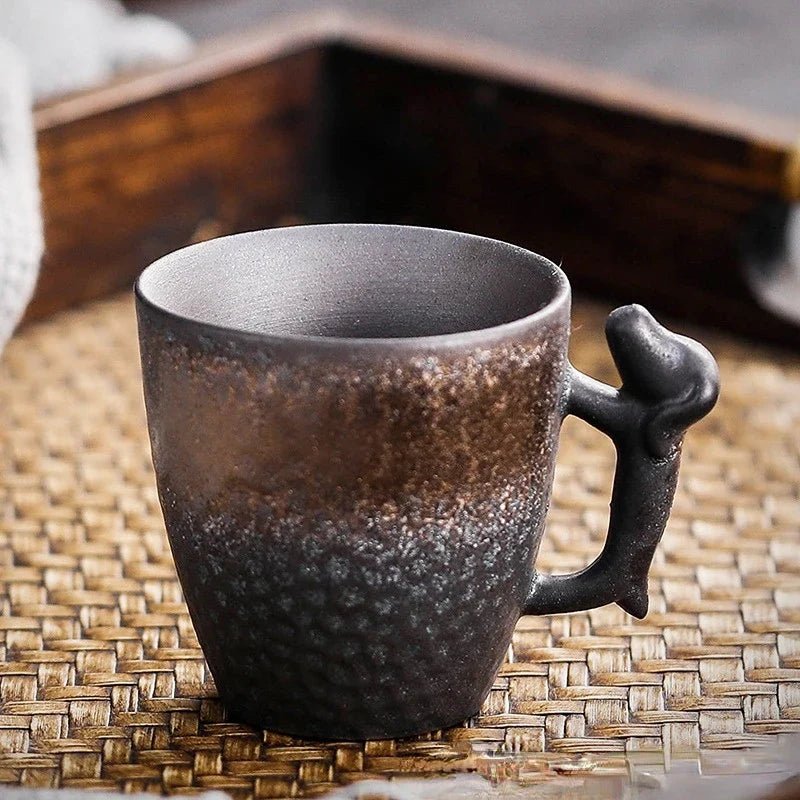 Scout Espresso Mug in Handcrafted Porcelain with Textured Exterior and Dog-Themed Handle, 80 mL Capacity - The Southern AtelierSKU_1791063492435_308