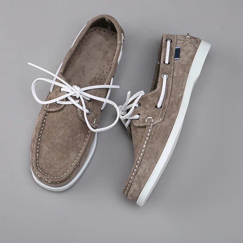 Seabrook Boat Shoes in Genuine Suede for All-Day Comfort and Non-Slip Grip - The Southern AtelierSKU_1791063529302_116