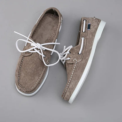 Seabrook Boat Shoes in Genuine Suede for All-Day Comfort and Non-Slip Grip - The Southern AtelierSKU_1791063529302_116