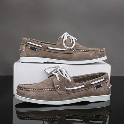 Seabrook Boat Shoes in Genuine Suede for All-Day Comfort and Non-Slip Grip - The Southern AtelierSKU_1791063529302_116