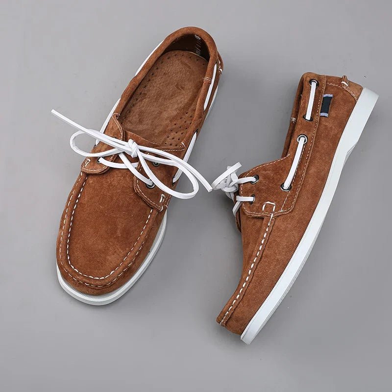 Seabrook Boat Shoes in Genuine Suede for All-Day Comfort and Non-Slip Grip - The Southern AtelierSKU_1791063529302_120