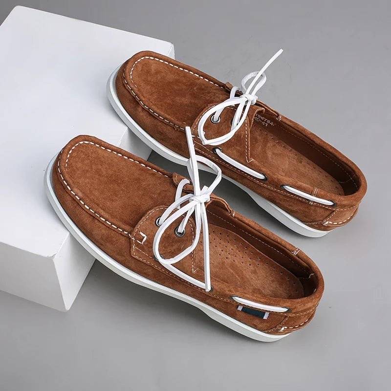 Seabrook Boat Shoes in Genuine Suede for All-Day Comfort and Non-Slip Grip - The Southern AtelierSKU_1791063529302_120