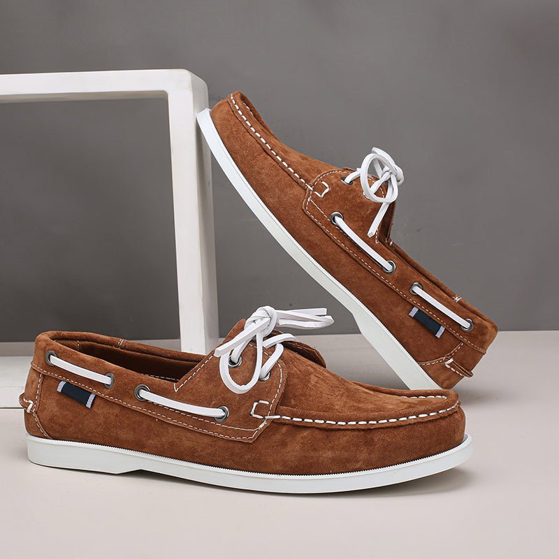 Seabrook Boat Shoes in Genuine Suede for All-Day Comfort and Non-Slip Grip - The Southern AtelierSKU_1791063529302_120