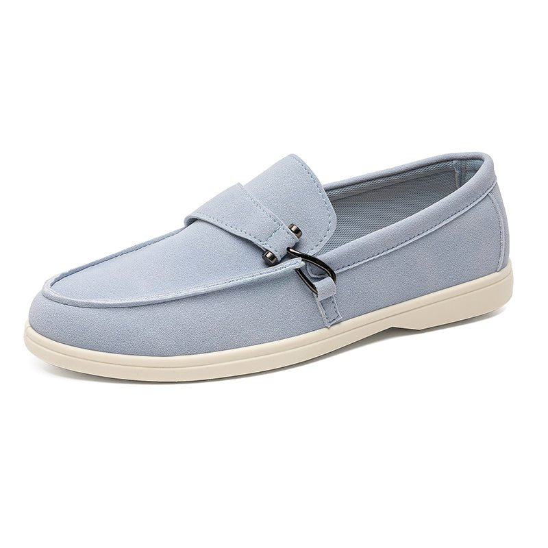 Seabrook Suede Slip-On Loafers with Cushioned Insole and Hook-Detail Strap - The Southern AtelierSKU_1791064156722_792