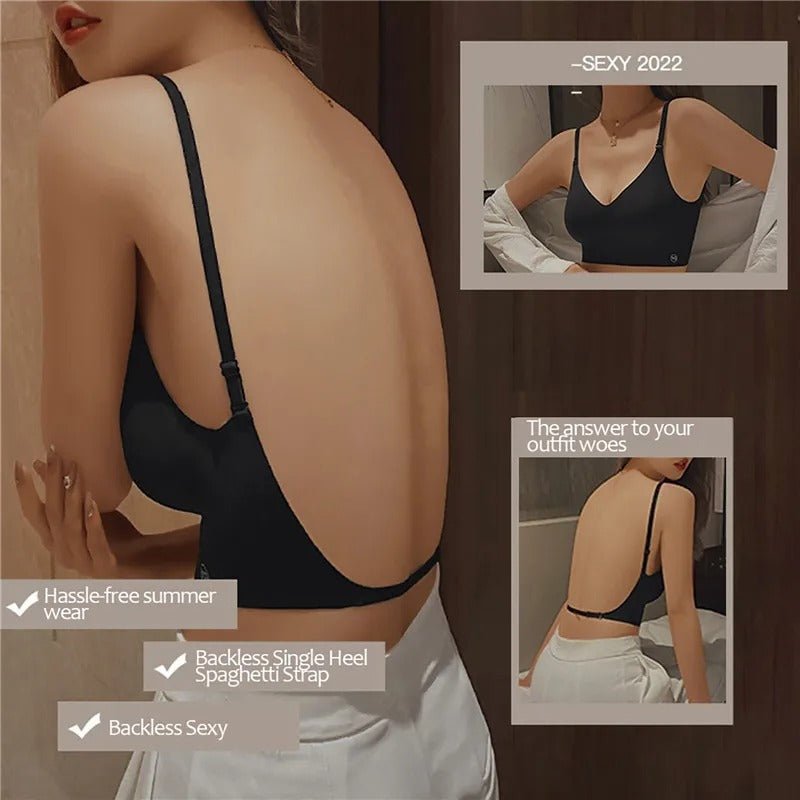Seamless Backless Push-Up Bra for Invisible Support Under Open-Back Dresses and Tops - The Southern AtelierSKU_1786565907806_205
