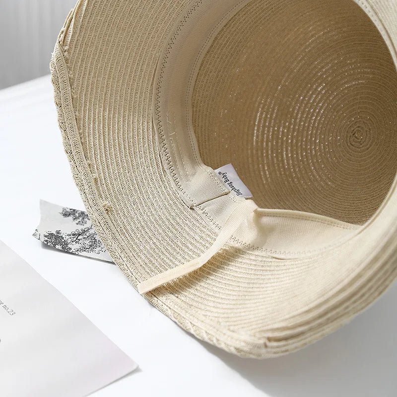 Solana Wide Brim Sun Hat with Printed Bow for Face and Neck Shade, Lightweight and Breathable - The Southern AtelierSKU_1791063525504_151