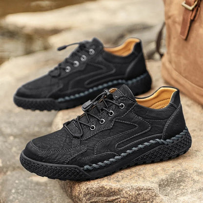 Stonehaven Leather Hiking Shoes with No-Tie Lacing for All-Day Comfort and Trail Traction - The Southern AtelierSKU_1791063247882_193