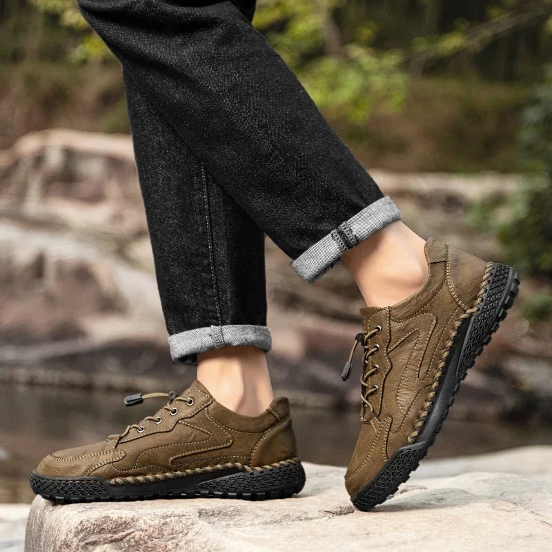 Stonehaven Leather Hiking Shoes with No-Tie Lacing for All-Day Comfort and Trail Traction - The Southern AtelierSKU_1791063247882_464