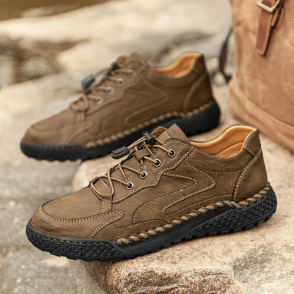 Stonehaven Leather Hiking Shoes with No-Tie Lacing for All-Day Comfort and Trail Traction - The Southern AtelierSKU_1791063247882_464