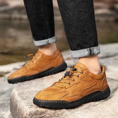 Stonehaven Leather Hiking Shoes with No-Tie Lacing for All-Day Comfort and Trail Traction - The Southern AtelierSKU_1791063247882_669