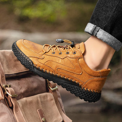 Stonehaven Leather Hiking Shoes with No-Tie Lacing for All-Day Comfort and Trail Traction - The Southern AtelierSKU_1791063247882_669