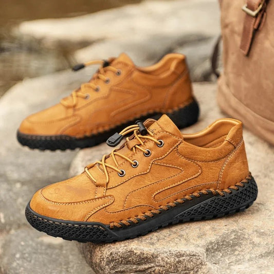 Stonehaven Leather Hiking Shoes with No-Tie Lacing for All-Day Comfort and Trail Traction - The Southern AtelierSKU_1791063247882_669