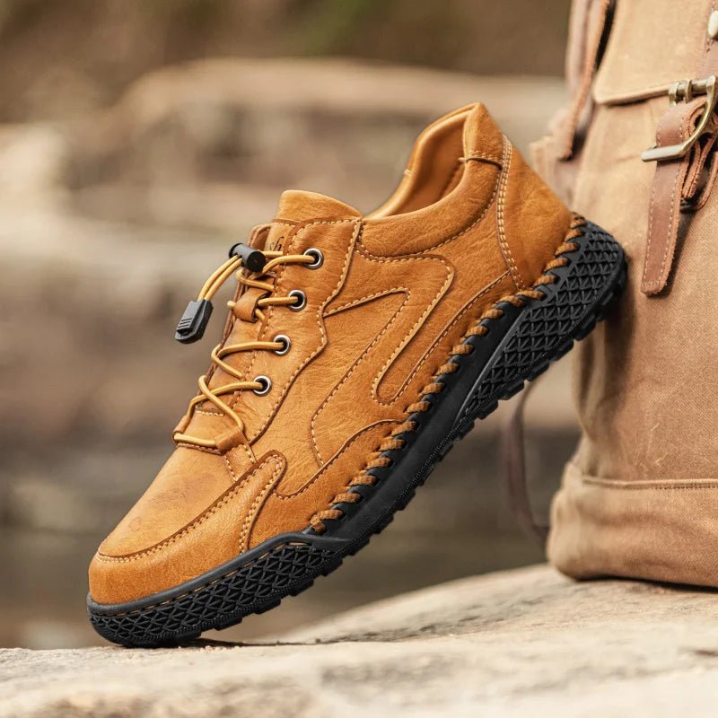 Stonehaven Leather Hiking Shoes with No-Tie Lacing for All-Day Comfort and Trail Traction - The Southern AtelierSKU_1791063247882_669