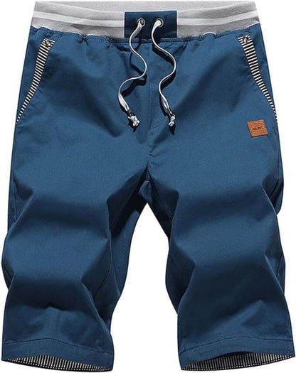 The Southern Atelier - 100% Cotton Chino Shorts with Elastic Drawstring Waist for Warm - Weather Comfort - The Southern AtelierSKU_1778870273651_15