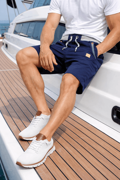 The Southern Atelier - 100% Cotton Chino Shorts with Elastic Drawstring Waist for Warm - Weather Comfort - The Southern AtelierSKU_1778870273651_584