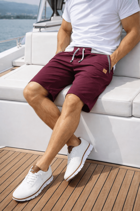 The Southern Atelier - 100% Cotton Chino Shorts with Elastic Drawstring Waist for Warm - Weather Comfort - The Southern AtelierSKU_1778870273651_584