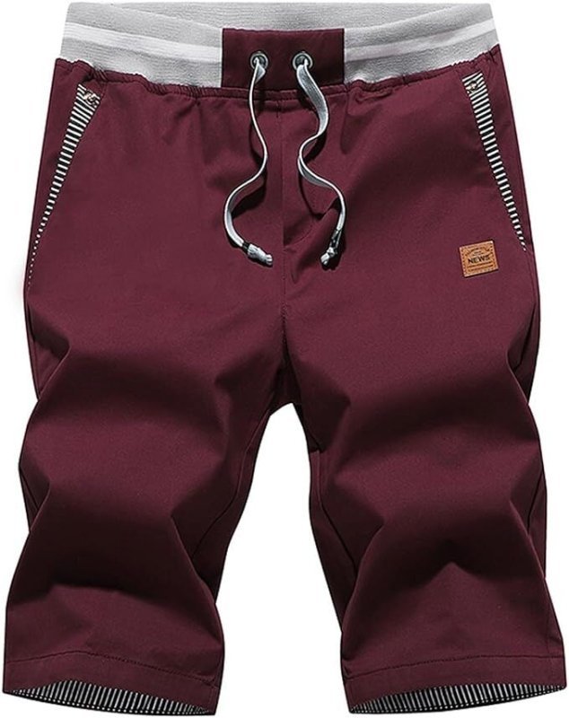 The Southern Atelier - 100% Cotton Chino Shorts with Elastic Drawstring Waist for Warm - Weather Comfort - The Southern AtelierSKU_1778870273652_331