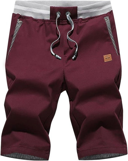 The Southern Atelier - 100% Cotton Chino Shorts with Elastic Drawstring Waist for Warm - Weather Comfort - The Southern AtelierSKU_1778870273652_331