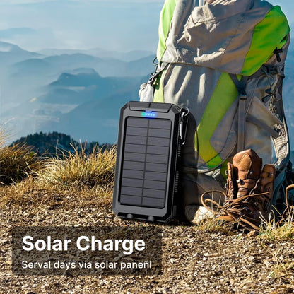 The Southern Atelier - 20000mAh Solar Power Bank Water-Resistant with Dual USB and LED Flashlight for Outdoor Use - The Southern AtelierSKU_1786566396143_87