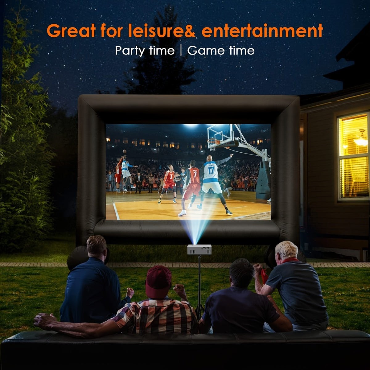 The Southern Atelier - 3000-Lumen Portable Mini Projector with HDMI and USB for Home Cinema and Outdoor Viewing - The Southern AtelierSKU_1786566121913_167