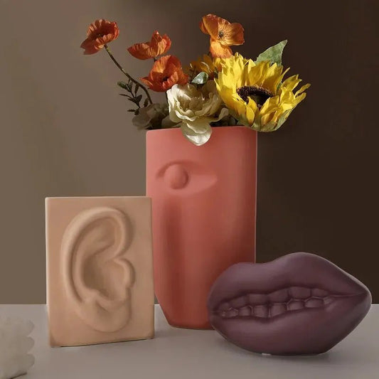 The Southern Atelier – Abstract Face Art Vase - The Southern AtelierSKU_1755802899313_430