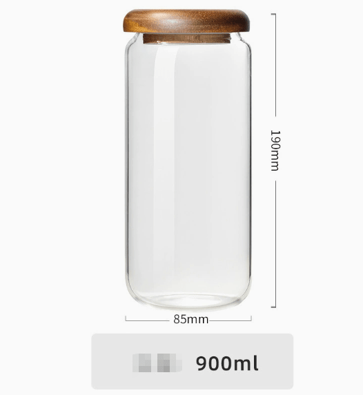 The Southern Atelier - Acacia Wood Lid Glass Jar - The Southern AtelierSKU_1762349641531_409