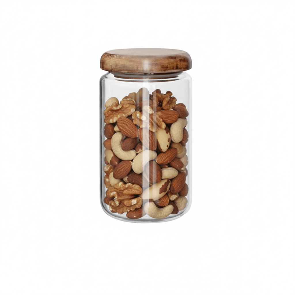The Southern Atelier - Acacia Wood Lid Glass Jar - The Southern AtelierSKU_1762349641531_509