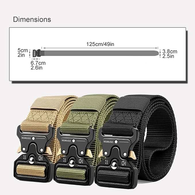 The Southern Atelier - Adjustable Nylon Belt with Heavy-Duty Quick-Release Buckle for Work, Outdoors, and Everyday Wear - The Southern AtelierSKU_1784316822376_504