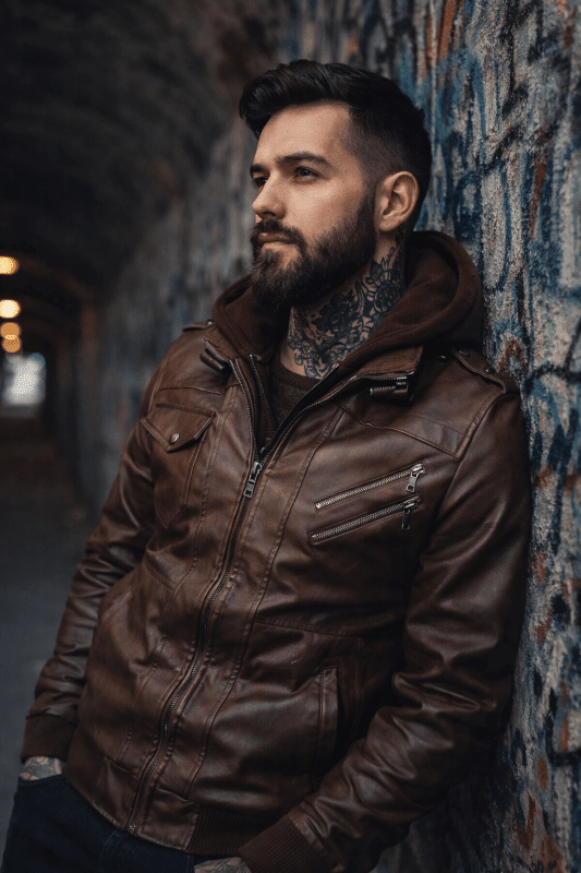 The Southern Atelier - Anarchy PU Leather Jacket with Removable Hood and Asymmetric Zip for Everyday Wear - The Southern AtelierSKU_1778870124298_503