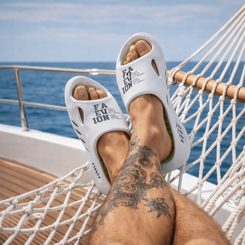 The Southern Atelier - Aztec Orthopaedic Massage Slides with Anti-Slip Recycled Sole for All-Day Comfort - The Southern AtelierSKU_1784316902592_609