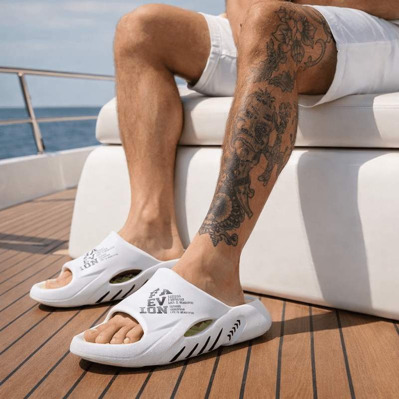 The Southern Atelier - Aztec Orthopaedic Massage Slides with Anti-Slip Recycled Sole for All-Day Comfort - The Southern AtelierSKU_1784316902592_609